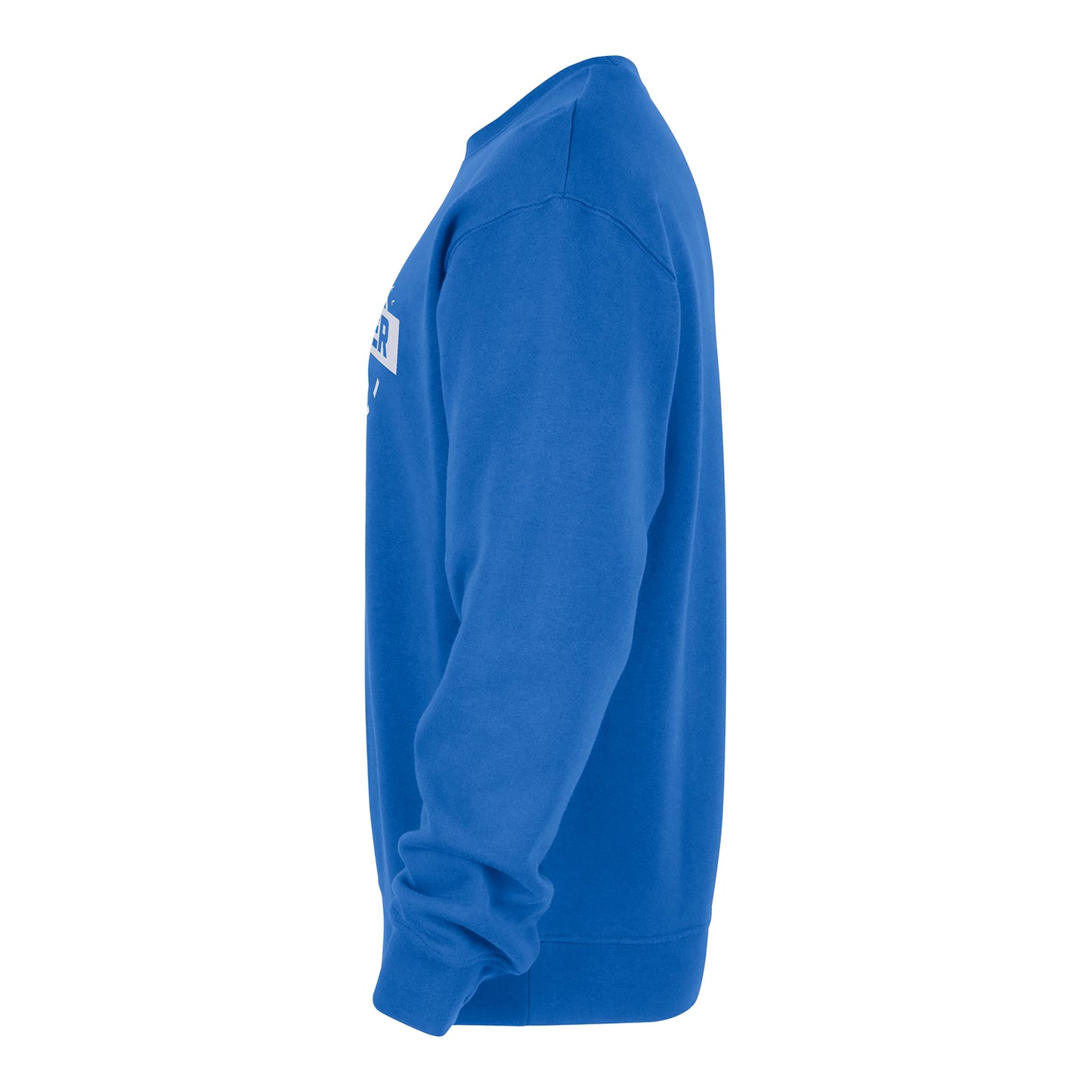OKC THUNDER NIKE PRACTICE FLEECE CREWNECK in Blue - Side View