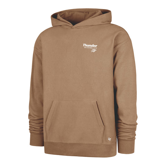 OKC THUNDER 47 BRAND FOUNDATION TRIPLE-DOUBLE HOODIE in Brown - Front View