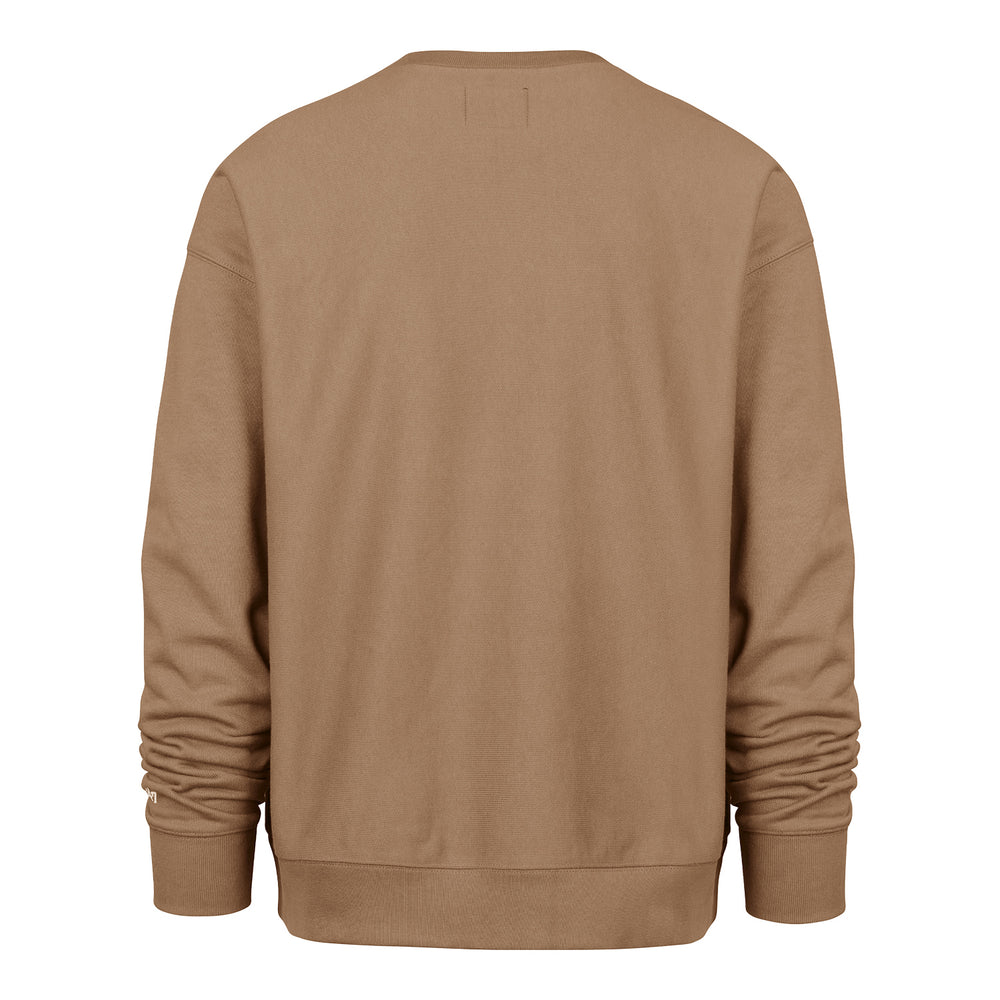 OKC THUNDER 47 BRAND FOUNDATION OFFSIDE CREWNECK in Brown - Back View