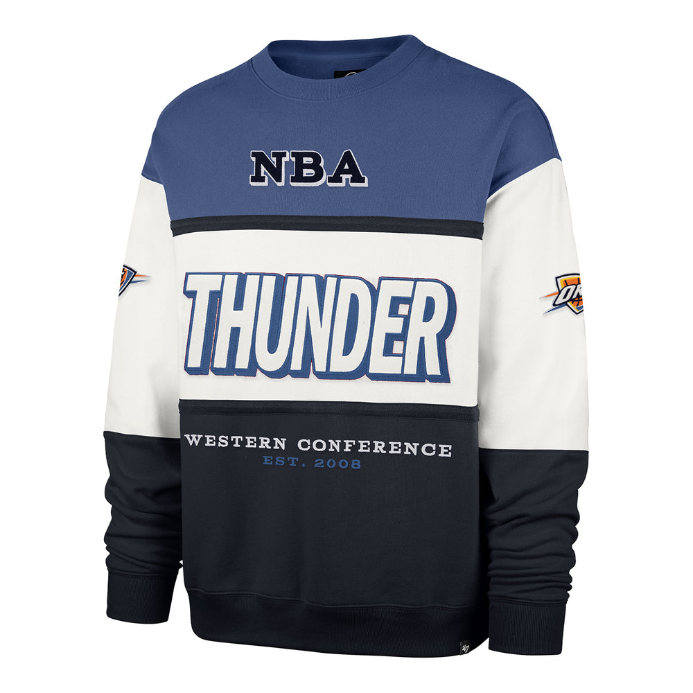 OKC THUNDER 47 BRAND MAXIMALIST COLORBLOCKED CREWNECK