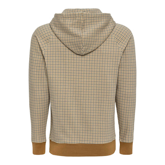 OKC Thunder Sportiqe Olsen Layden Houndstooth Hoodie in Brown - Back View