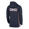 2025-26 CITY EDITION OKC THUNDER NIKE AUTHENTIC HOODIE in Blue - Back View