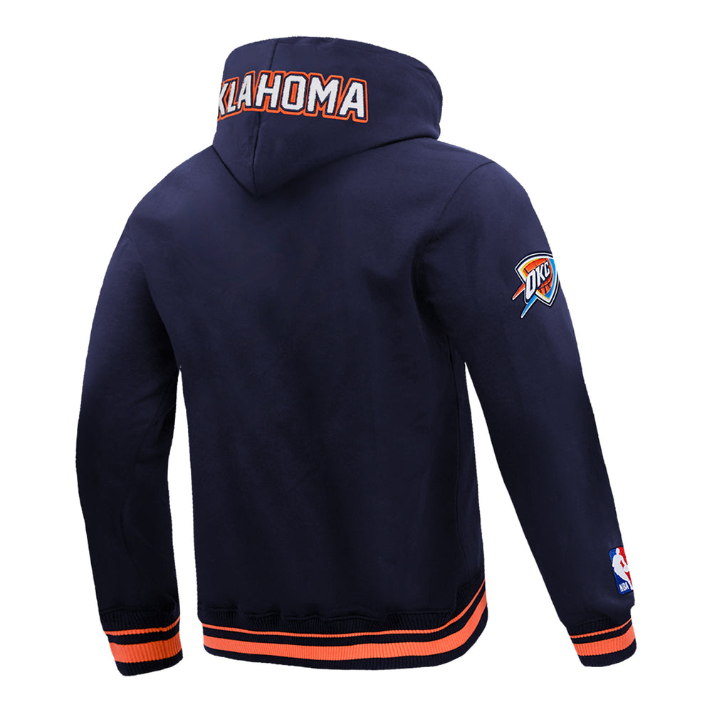 2025-26 CITY EDITION OKC THUNDER PRO STANDARD FLEECE SWEATSHIRT in Navy - Back View