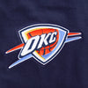 2025-26 CITY EDITION OKC THUNDER PRO STANDARD FLEECE SWEATSHIRT in Navy - Right Arm Detail View