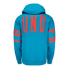 OKC Thunder Native Bold Wordmark Hooded Sweatshirt in Turquoise - Back View