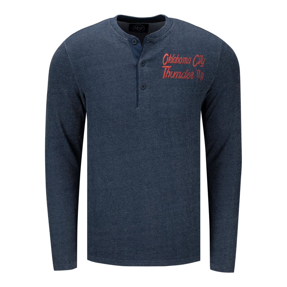 OKC THUNDER HENLEY TOP GRAIN T-SHIRT