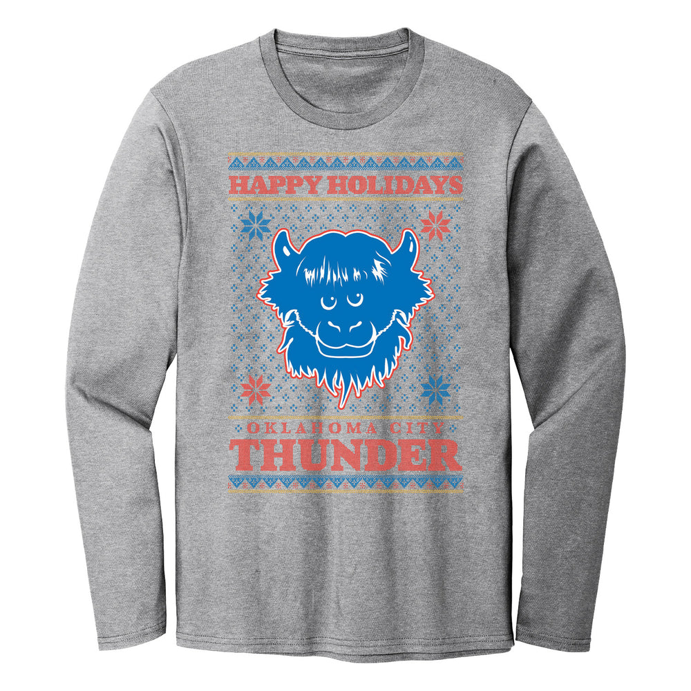 OKC THUNDER RUMBLE UGLY SWEATER T-SHIRT