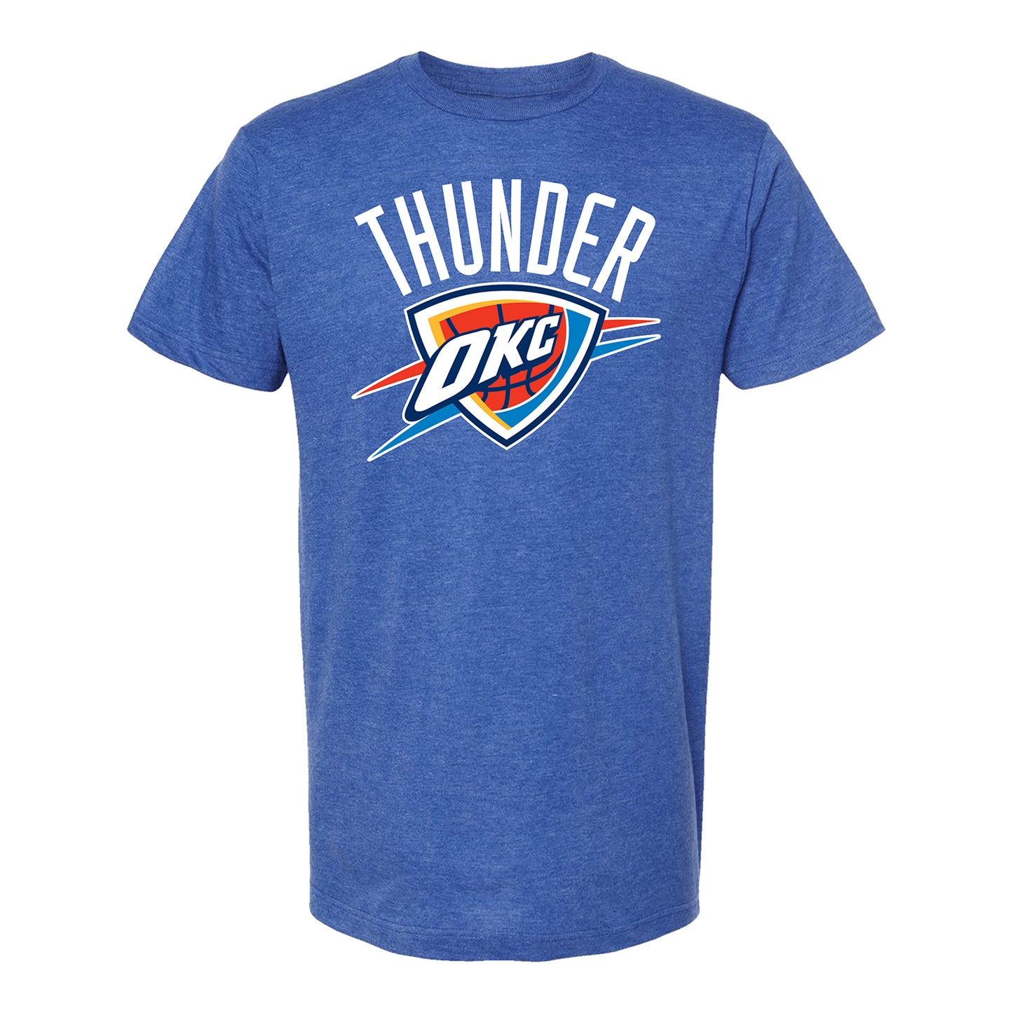 OKC Thunder Global Logo Core Blue T-Shirt in Blue - Front View