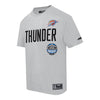 OKC THUNDER PRO STANDARD MODERN ORIGINALS GREY T-SHIRT IN GREY - FRONT SIDE VIEW