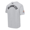 OKC THUNDER PRO STANDARD MODERN ORIGINALS GREY T-SHIRT IN GREY - BACK SIDE VIEW