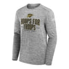 OKC Thunder Fanatics Hoops for Troops Grey Long Sleeve Tee - Front View