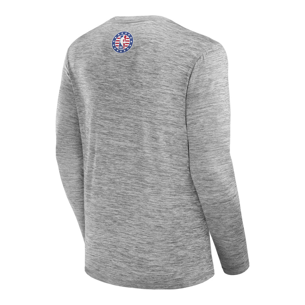 OKC Thunder Fanatics Hoops for Troops Grey Long Sleeve Tee - Back View