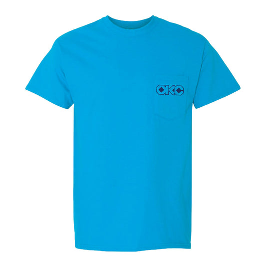 OKC Thunder Diamond Pattern Native T-Shirt in Blue - Front View