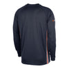 2025-26 CITY EDITION OKC THUNDER NIKE LONG SLEEVE PREGAME TOP in Navy - Back View