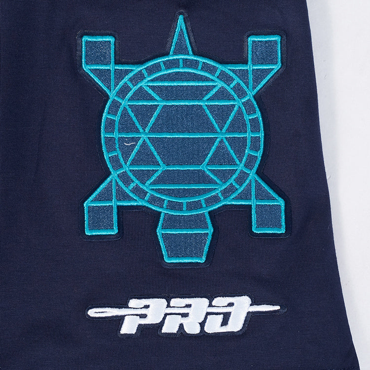 2025-26 CITY EDITION OKC THUNDER PRO STANDARD T-SHIRT in Blue - Sleeve Logo View