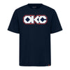 OKC Thunder Sportiqe City Edition 2025-26 Native Turtle Duke T-Shirt in Blue - Front View