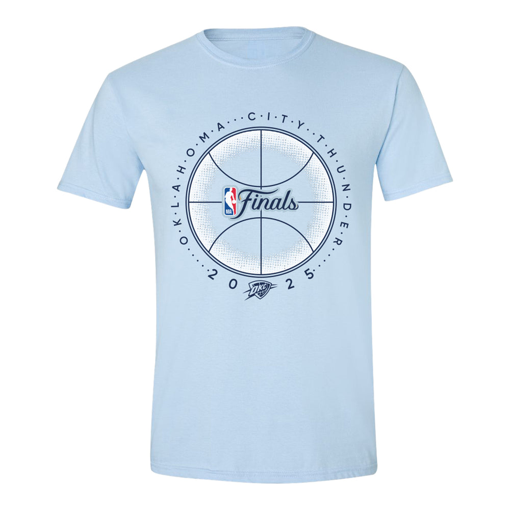 OKC THUNDER 2025 NBA FINALS BASKETBALL OUTLINE T-SHIRT