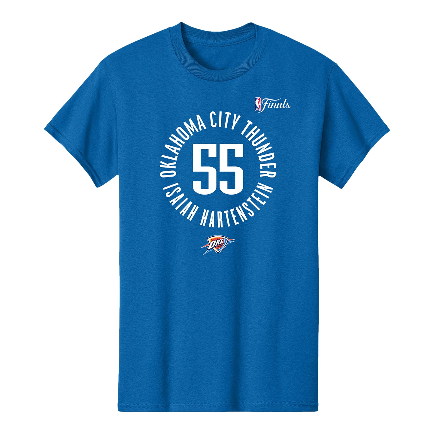 OKC THUNDER ISAIAH HARTENSTEIN CIRCLE NBA FINALS N&N T-SHIRT