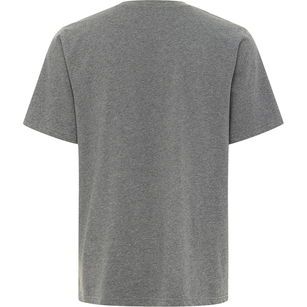 OKC THUNDER 2025 NBA CHAMPIONSHIP SPORTIQE POSTER T-SHIRT IN GREY - BACK VIEW