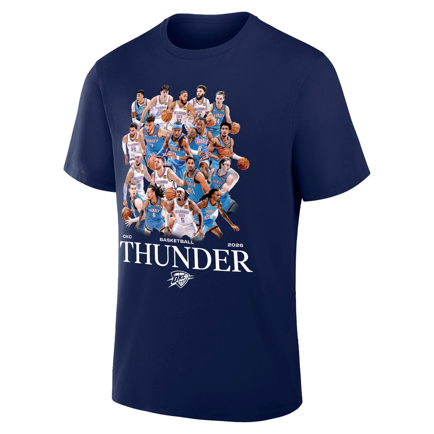 【2月22日まで】Thunder Mock Neck Tee OKC Thunder 2026 Playoffs Roster T-Shirt – Official OKC Thunder Shop