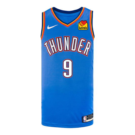 Youth Oklahoma City Thunder NBA Finals Alex Caruso Icon Swingman Jersey 2024-25 in Blue - Front View