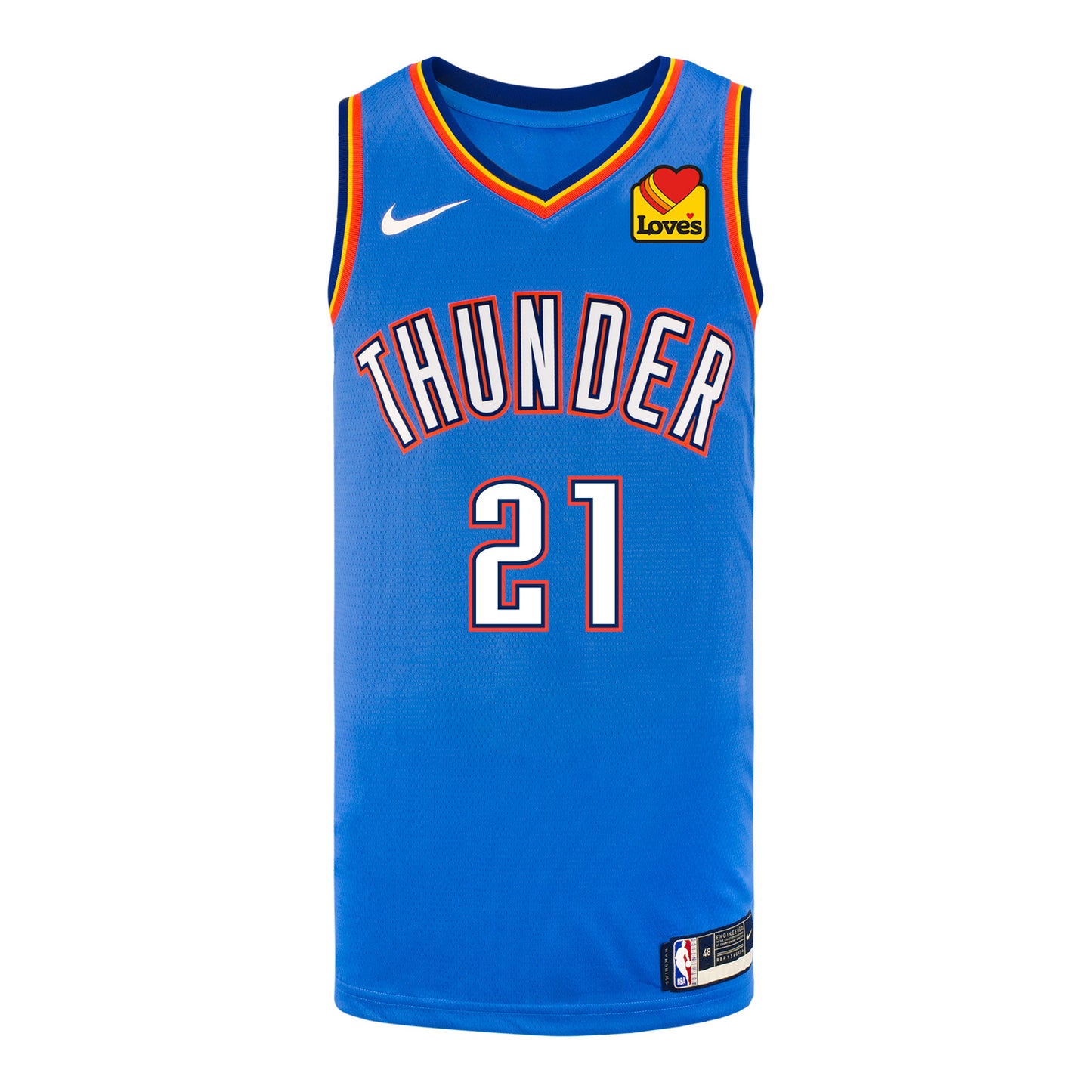 OKLAHOMA CITY THUNDER JOSH DIX ICON SWINGMAN JERSEY IN BLUE - FRONT VIEW