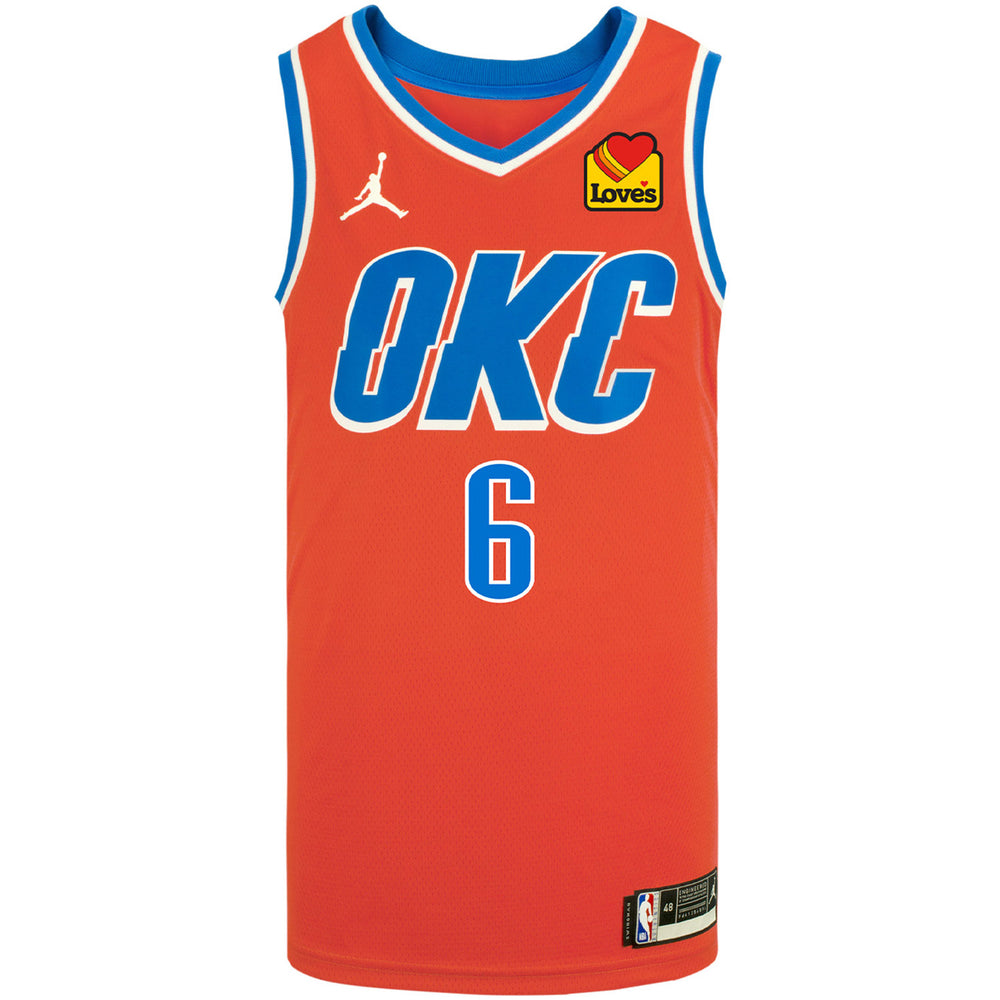 JAYLIN WILLIAMS NIKE STATEMENT SWINGMAN JERSEY IN ORANGE - FRONT VIEW