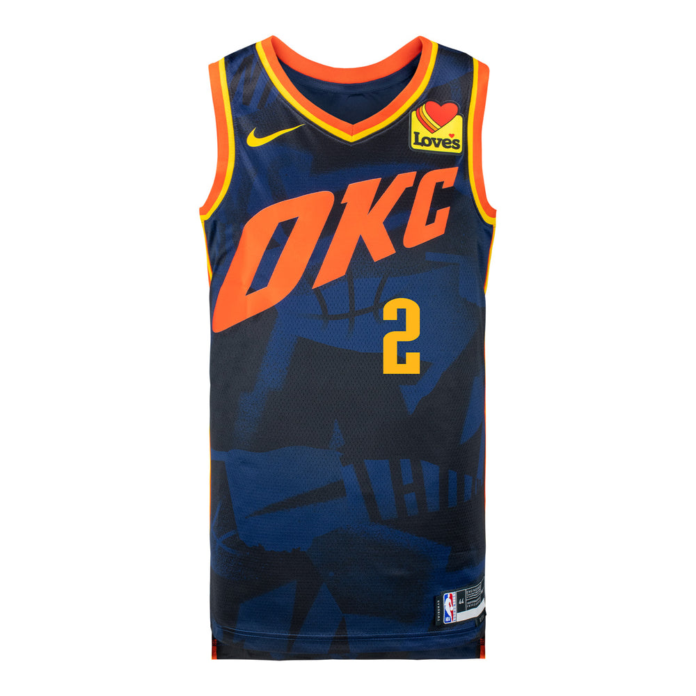 YOUTH 2023-24 OKLAHOMA CITY THUNDER SHAI GILGEOUS-ALEXANDER CITY EDITION UNIFORM front