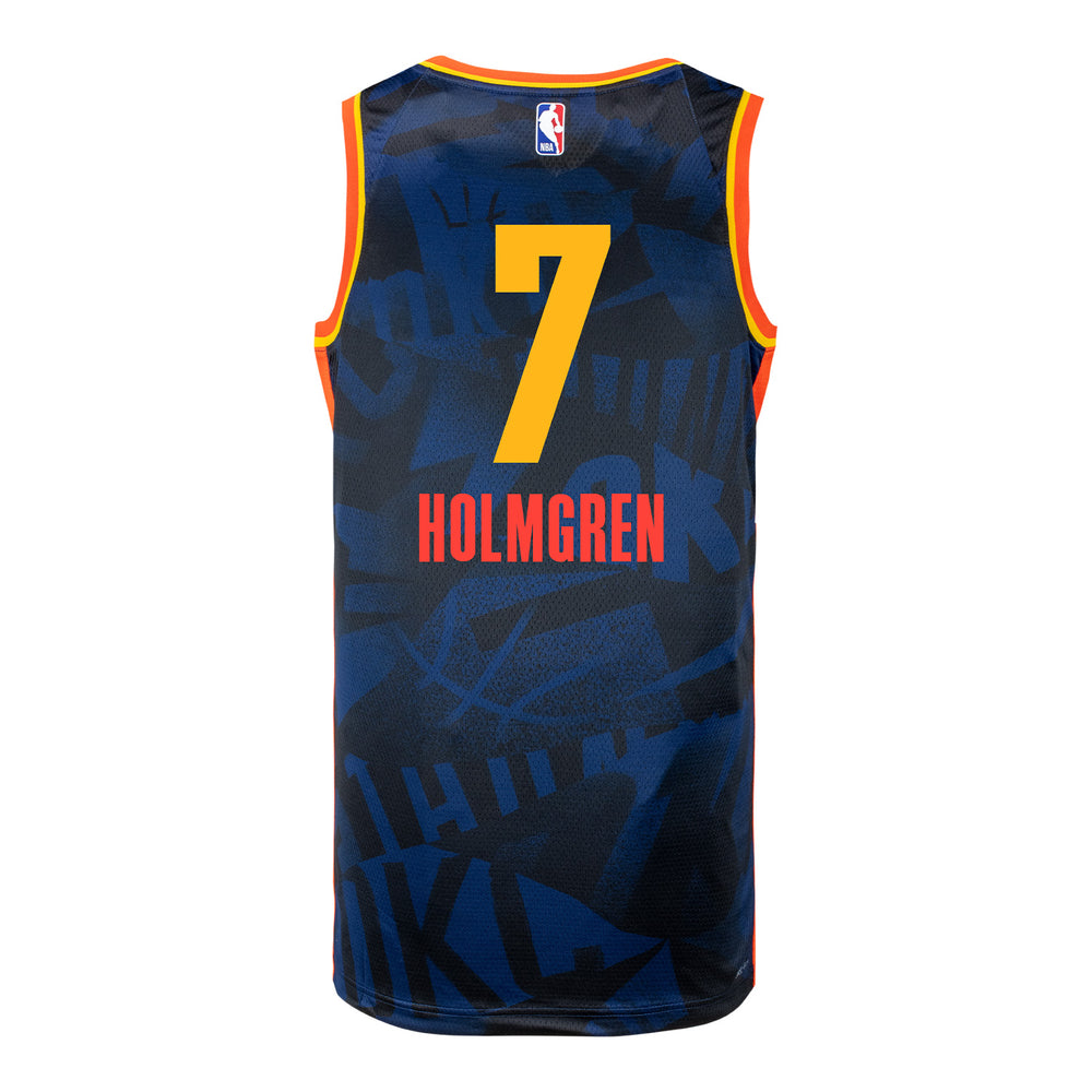 YOUTH 2023-24 OKLAHOMA CITY THUNDER CHET HOLMGREN CITY EDITION UNIFORM