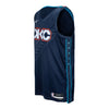 2025-26 OKLAHOMA CITY THUNDER CUSTOM CITY EDITION SWINGMAN JERSEY in Blue - Side view