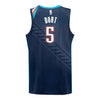 2025-26 OKLAHOMA CITY THUNDER LUGUENTZ DORT CITY EDITION SWINGMAN JERSEY in Blue - Back View
