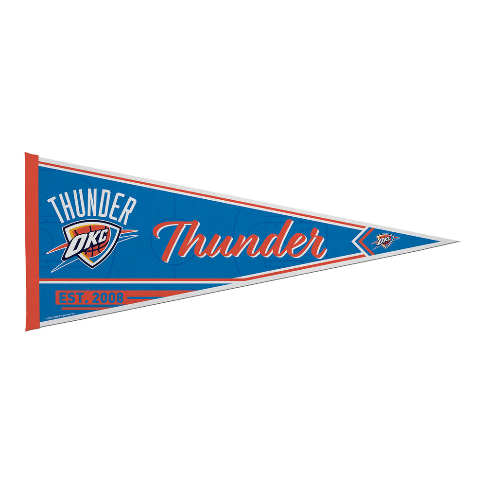 OKLAHOMA CITY THUNDER 12 X 30 SCRIPT PENNANT