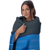 Model Wrapped with OKLAHOMA CITY THUNDER CONQUEST 5' x 6' CHENILLE SHERPA REVERSIBLE BLANKET