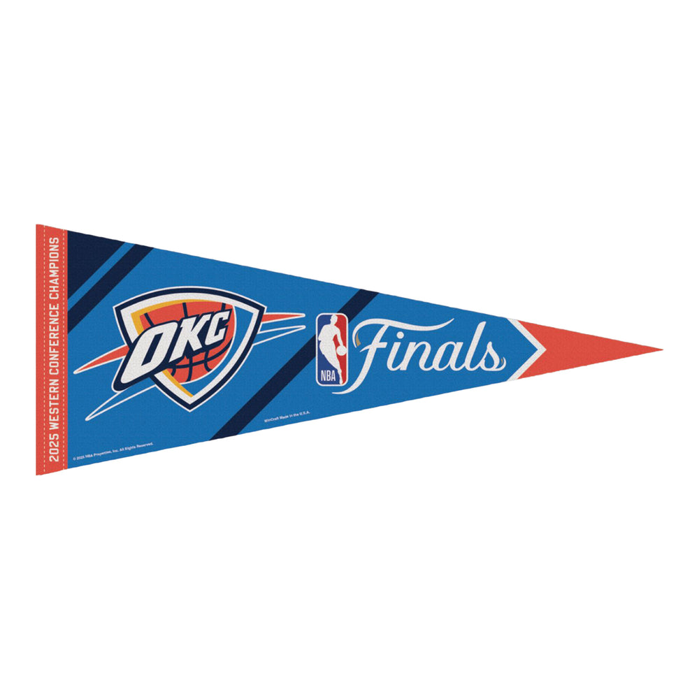 OKLAHOMA CITY THUNDER 2025 WESTERN CONFERENCE CHAMPS PENNANT