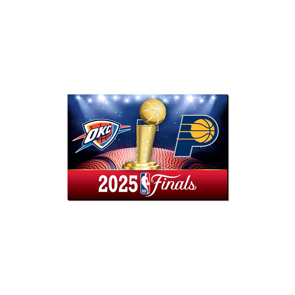 OKLAHOMA CITY THUNDER VS. INDIANA PACERS 2025 NBA FINALS MATCHUP MAGNET