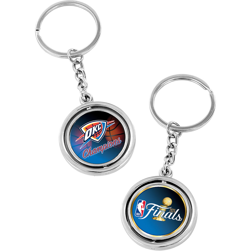 OKC THUNDER 2025 NBA CHAMPIONS SPINNER KEYCHAIN