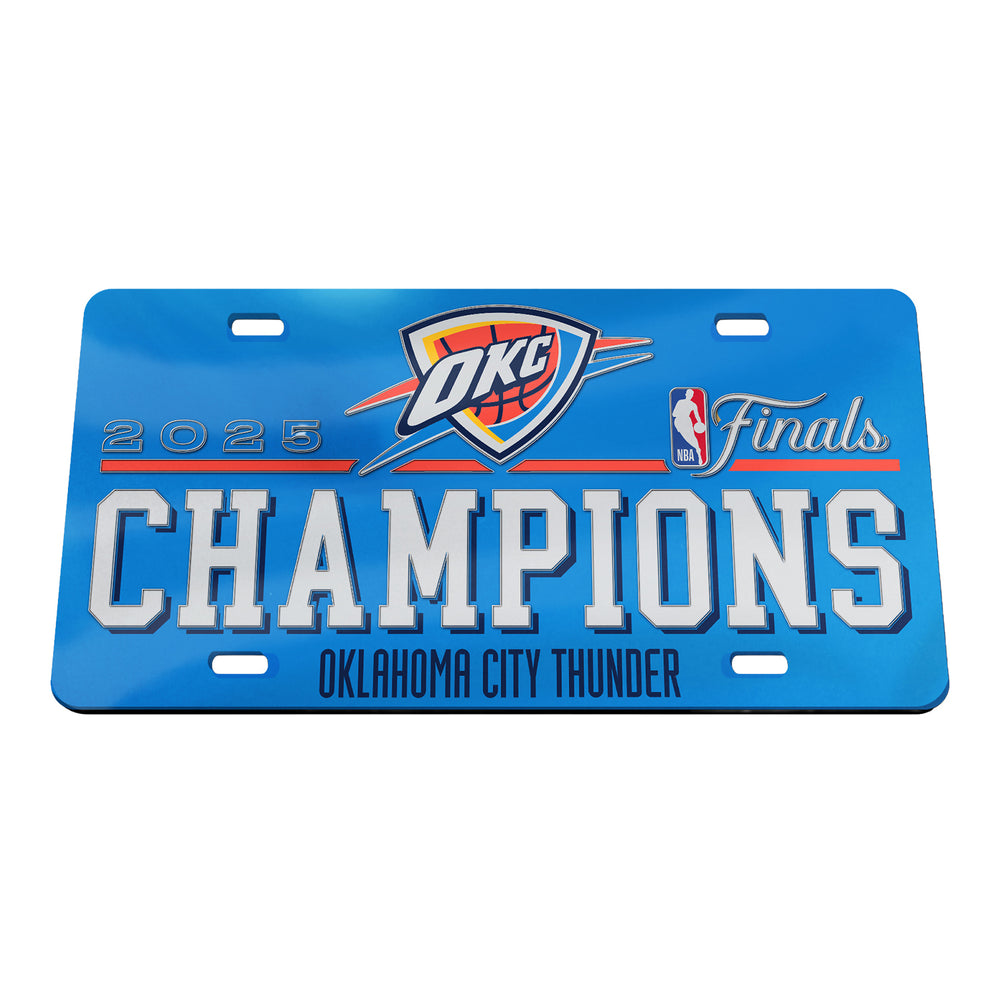 OKC THUNDER 2025 NBA CHAMPIONS ACRYLIC LICENSE PLATE