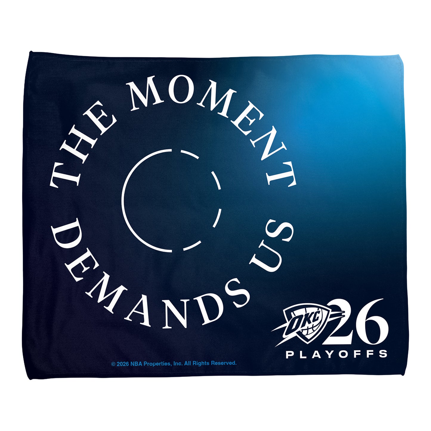 OKC Thunder WinCraft 2026 Playoffs Rally Towel in Blue - Front View