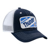 47 BRAND THUNDER YOUTH MVP WOODLAWN ADJUSTABLE HAT IN BLUE & WHITE - ANGLED RIGHT SIDE VIEW