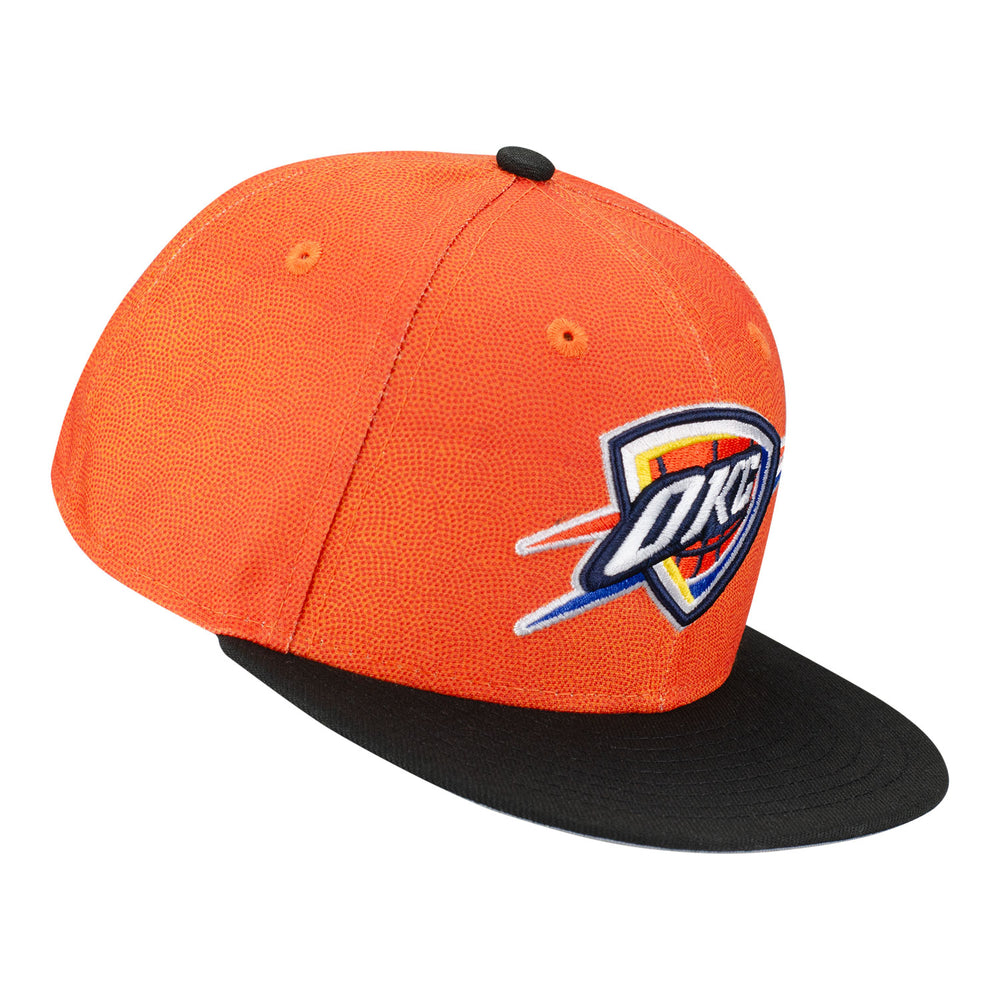 YOUTH OKC THUNDER NEW ERA SUBMLIMATED BASKETBALL HAT - Front Right View