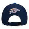 Youth Okc Thunder New Era Wordmark Two-Tone Adjustable Hat In Blue - Back View