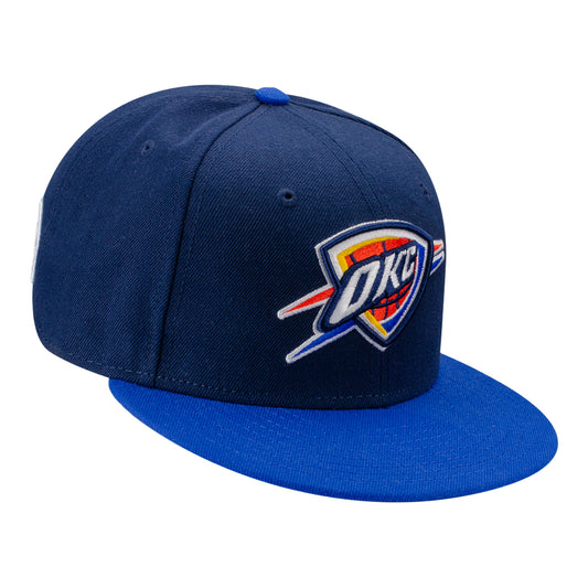 Youth OKC Thunder New Era 950 Two-Tone Snapback in Blue - Front Right View