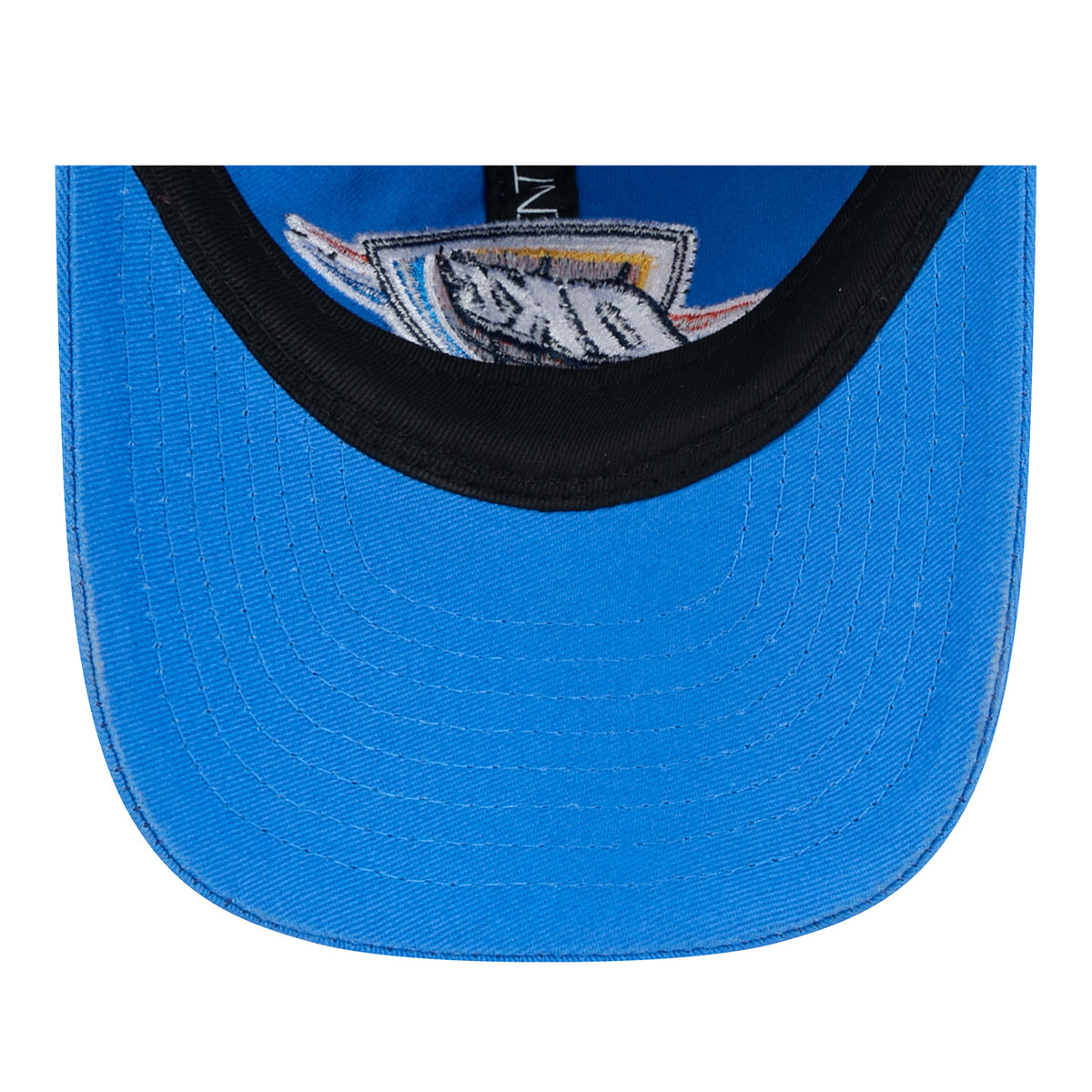 Youth OKC Thunder New Era 9Twenty Classic Hat in blue - underbrim view