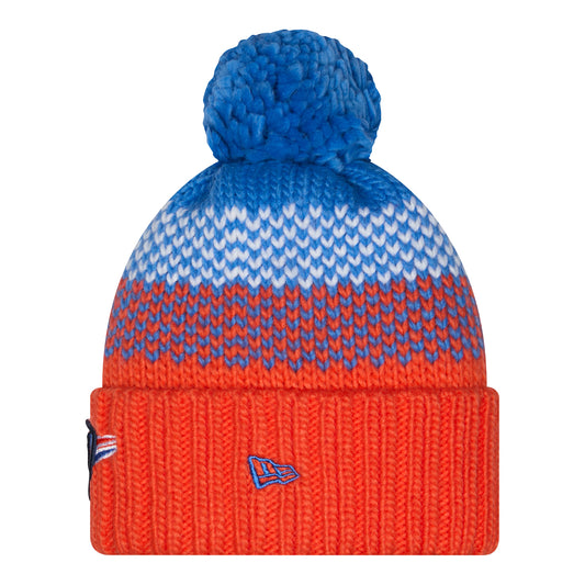 Youth OKC Thunder New Era Faded Pom Knit Hat