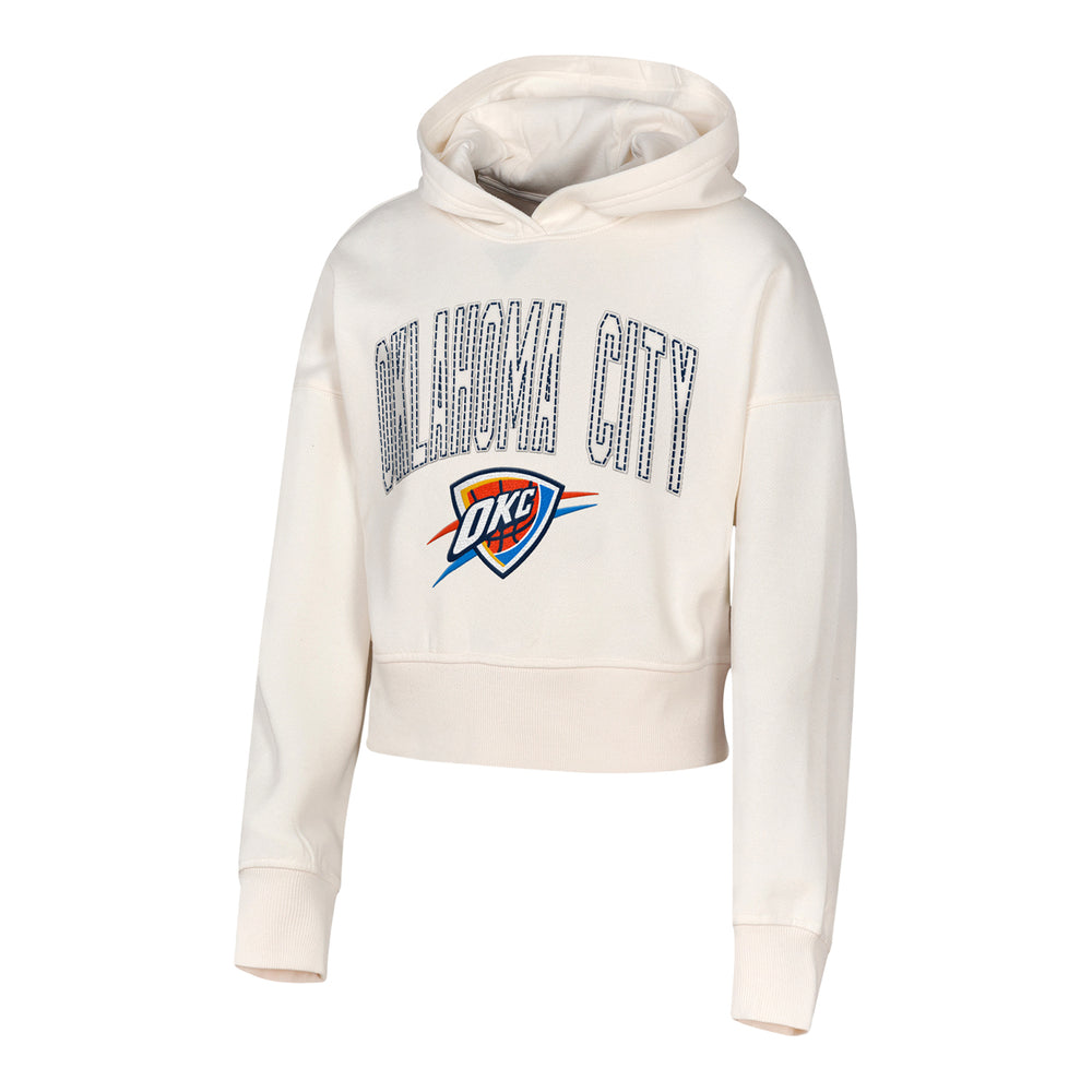 Youth Oklahoma City Thunder Outerstuff Franchise Player Crop Hooded Sweatshirt