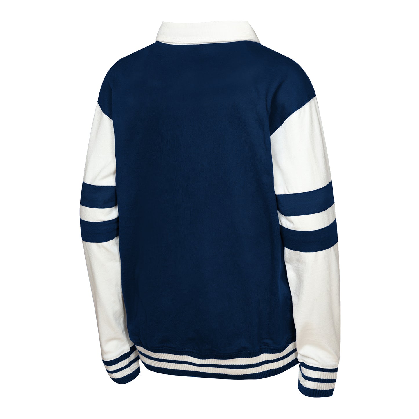 Youth OKC Thunder Outerstuff MVP Fielder Collared Sweatshirt in Navy - Back View