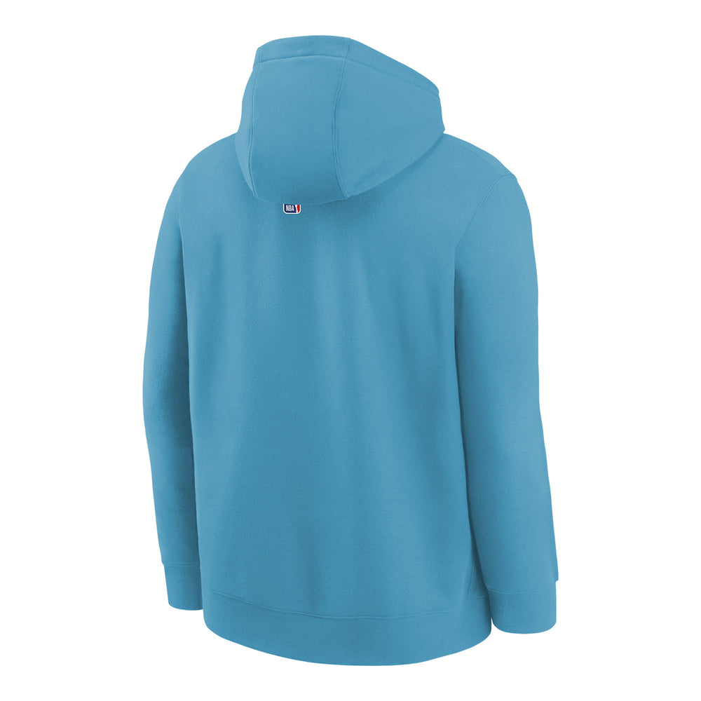 YOUTH 2025-26 CITY EDITION OKLAHOMA CITY THUNDER NIKE HOODED SWEATSHIRT in Blue - Back View