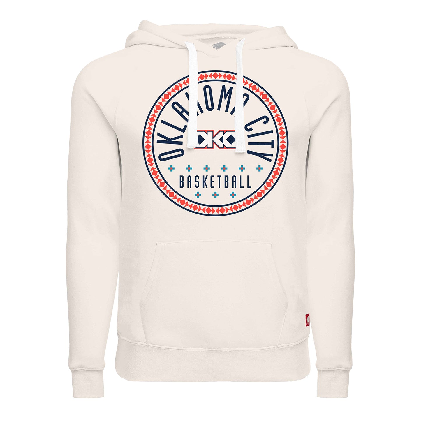 YOUTH 2025-26 OKLAHOMA CITY THUNDER SPORTIQE CITY EDITION LIL OLSEN HOODED SWEATSHIRT in White - Front View