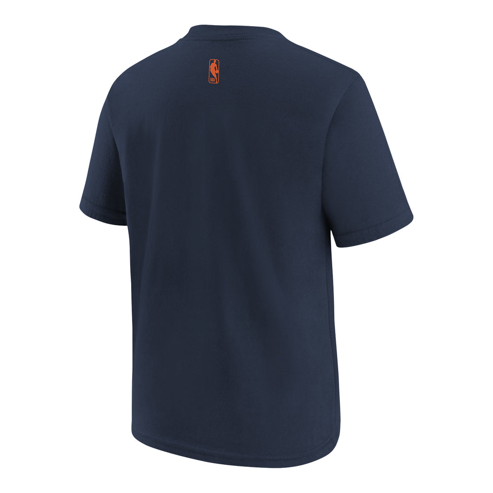 Youth Oklahoma City Thunder Nike Wordmark T-shirt in Blue - Back View