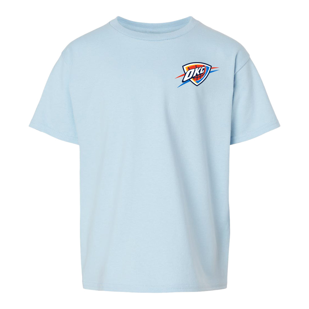 Youth Oklahoma City Thunder Bring the Noise Rumble T-Shirt in Blue - Front View